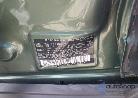 2013 Subaru Outback 2.5I from USA, damaged, VIN 4S4BRBAC4D3201712